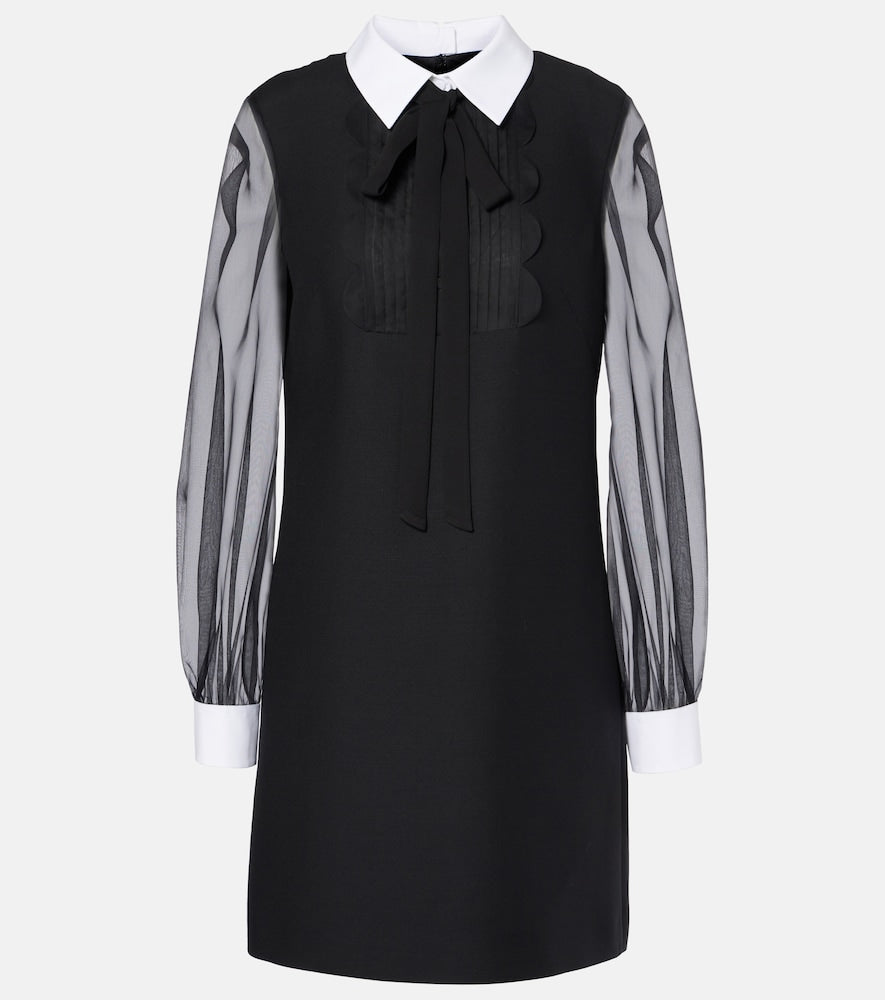 Valentino Crepe Couture minidress. Valentino 绉纱 Couture 迷你连衣裙