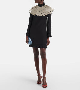 Valentino Crepe Couture polka-dot minidress