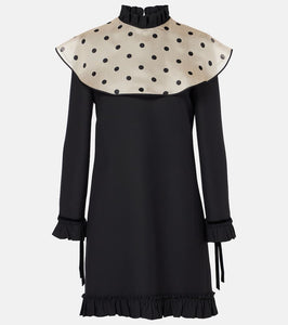 Valentino Crepe Couture polka-dot minidress