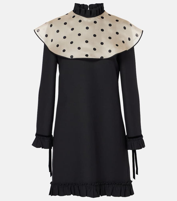 Valentino Crepe Couture polka-dot minidress
