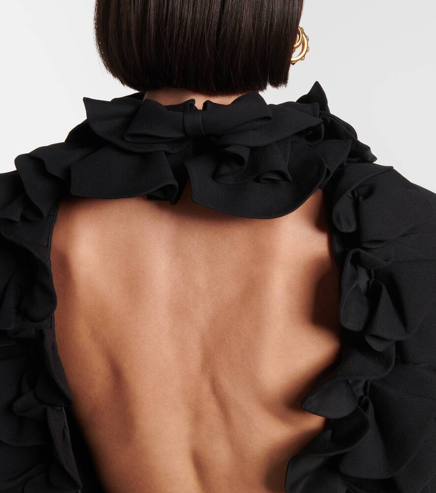 Valentino Crepe Couture ruffled minidress