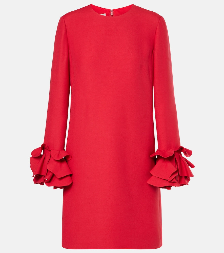 Valentino Crepe Couture ruffled minidress. Valentino Crepe Couture 荷叶边迷你连衣裙