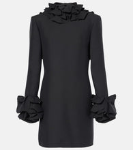 Valentino Crepe Couture ruffled minidress