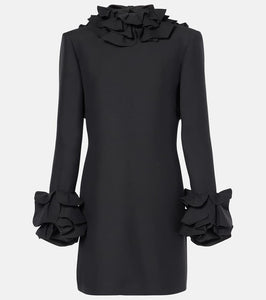 Valentino Crepe Couture ruffled minidress