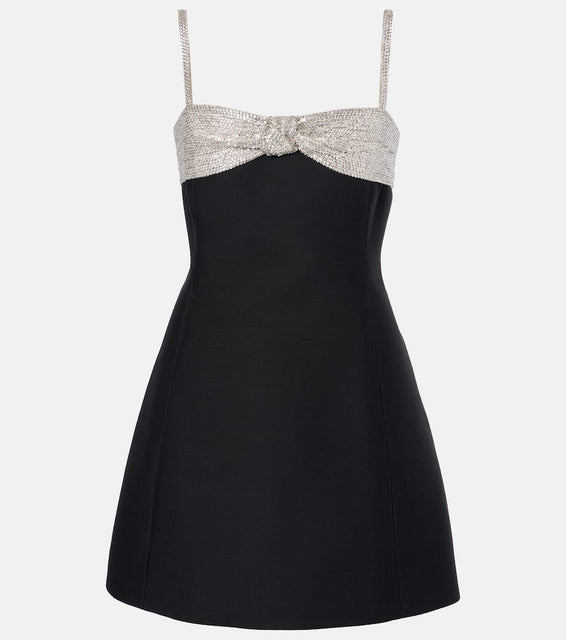Valentino Crepe Couture sequined minidress