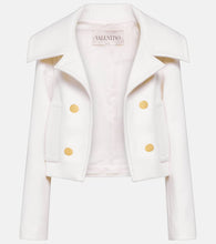 Valentino Cropped wool and cashmere jacket