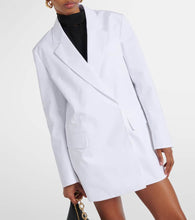 Valentino Double-breasted cotton poplin blazer