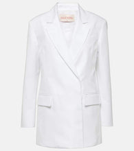 Valentino Double-breasted cotton poplin blazer