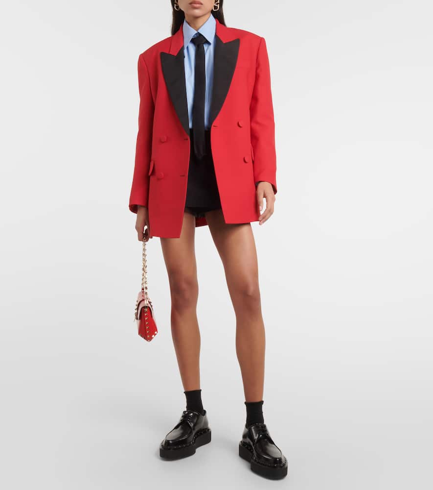 Valentino Double-breasted cr√É¬™pe blazer