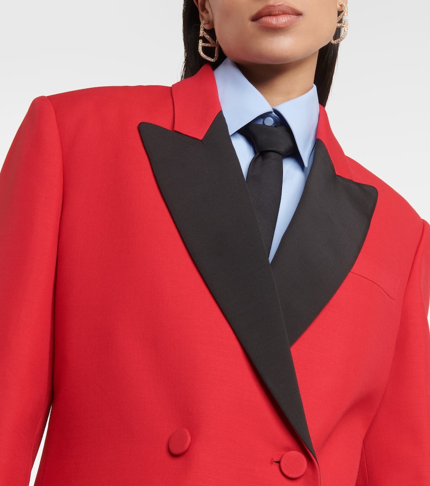 Valentino Double-breasted cr√É¬™pe blazer
