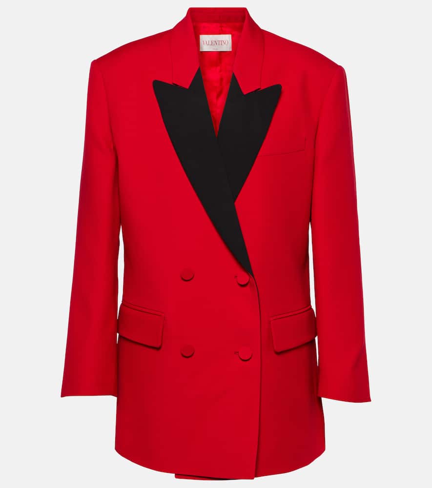Valentino Double-breasted cr√É¬™pe blazer