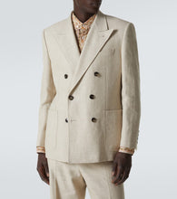 Valentino Double-breasted linen-blend blazer