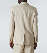 Valentino Double-breasted linen-blend blazer