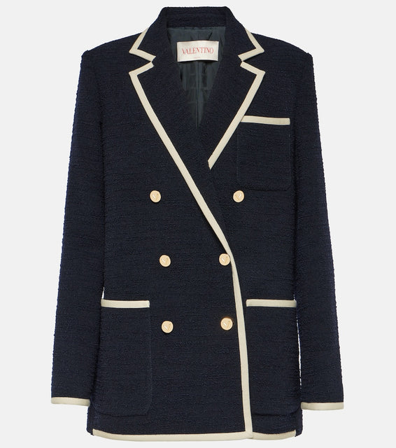 Valentino Double-breasted wool-blend blazer