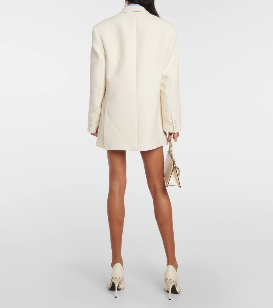Valentino Double-breasted wool-blend cr√É¬™pe blazer