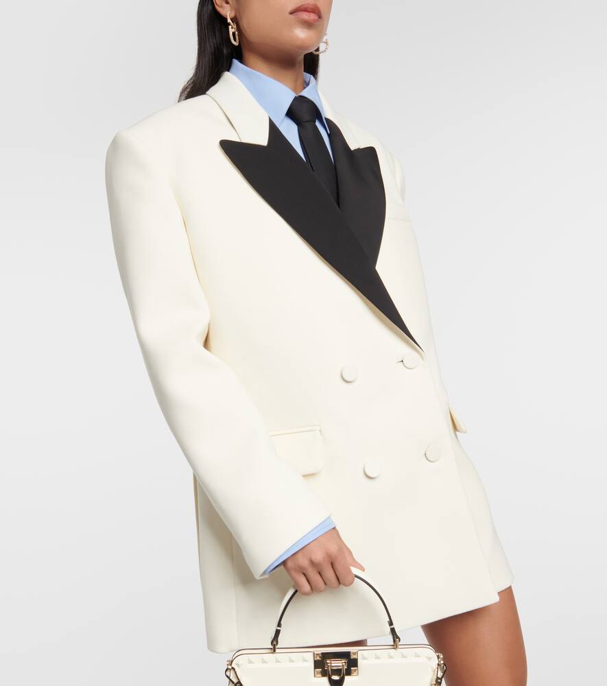 Valentino Double-breasted wool-blend cr√É¬™pe blazer