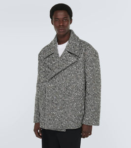 Valentino Embellished boucl√É¬© wool-blend jacket