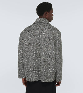 Valentino Embellished boucl√É¬© wool-blend jacket