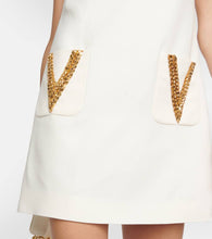 Valentino Embellished crêpe Couture minidress