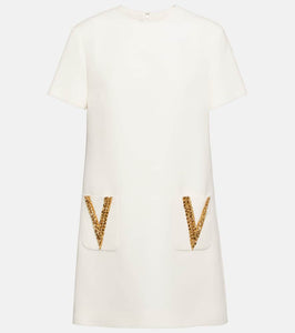 Valentino Embellished crêpe Couture minidress
