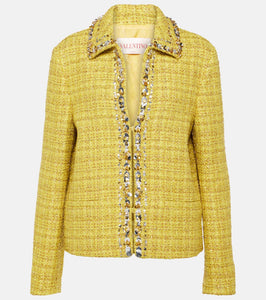 Valentino Embellished tweed jacket