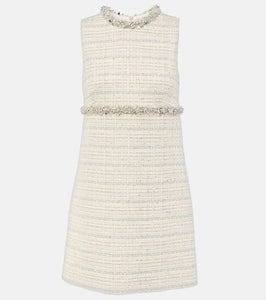 Valentino Embellished tweed minidress
