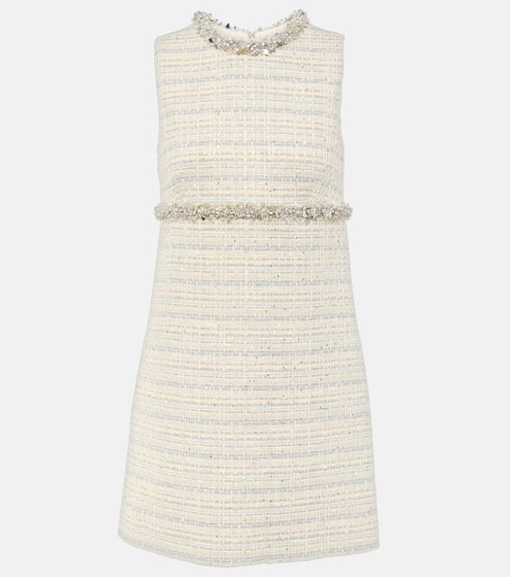 Valentino Embellished tweed minidress