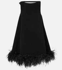 Valentino Feather-trimmed minidress