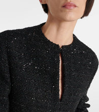 Valentino Feather-trimmed tweed jacket