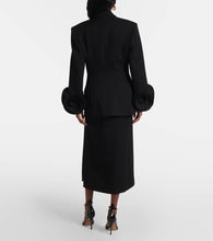 Valentino Floral-appliqu√É¬© virgin wool grisaille blazer