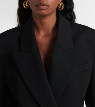 Valentino Floral-appliqu√É¬© virgin wool grisaille blazer