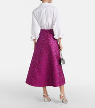 Valentino Floral brocade midi skirt