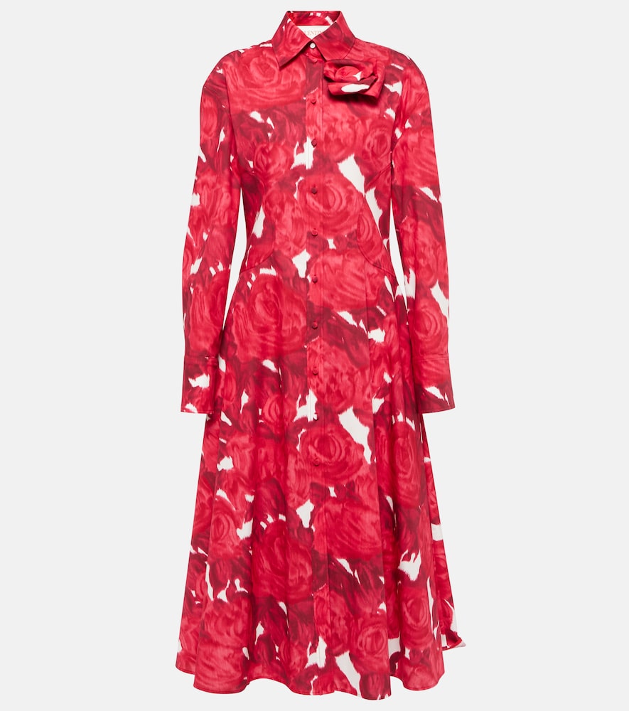 Valentino Floral cotton shirt dress. Valentino 花卉棉质衬衫裙
