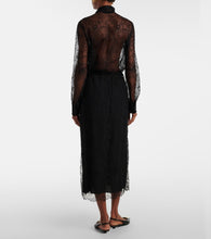 Valentino Floral lace midi skirt