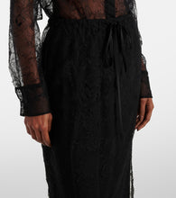 Valentino Floral lace midi skirt