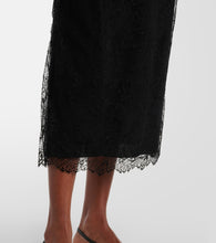 Valentino Floral lace midi skirt