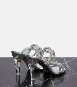 Valentino Garavani 1967 embellished leather chain mules
