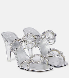 Valentino Garavani 1967 embellished leather chain mules