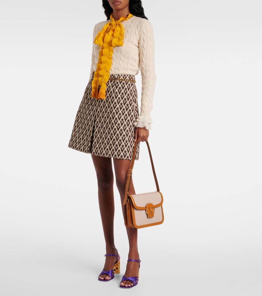 Valentino Garavani 9to5 VLogo Signature canvas shoulder bag