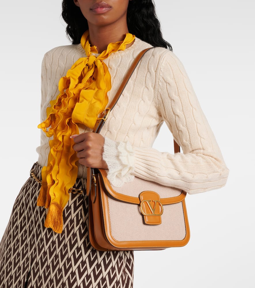 Valentino Garavani 9to5 VLogo Signature canvas shoulder bag