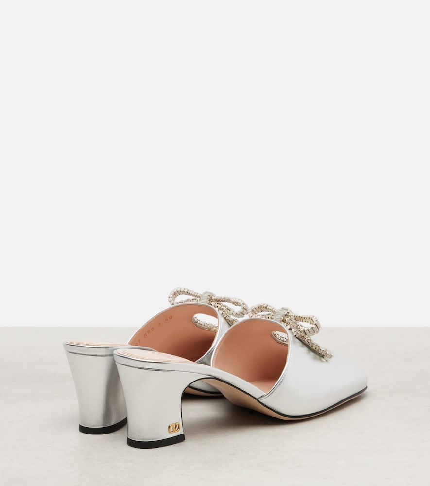 Valentino Garavani Adamantine 60 metallic leather mules