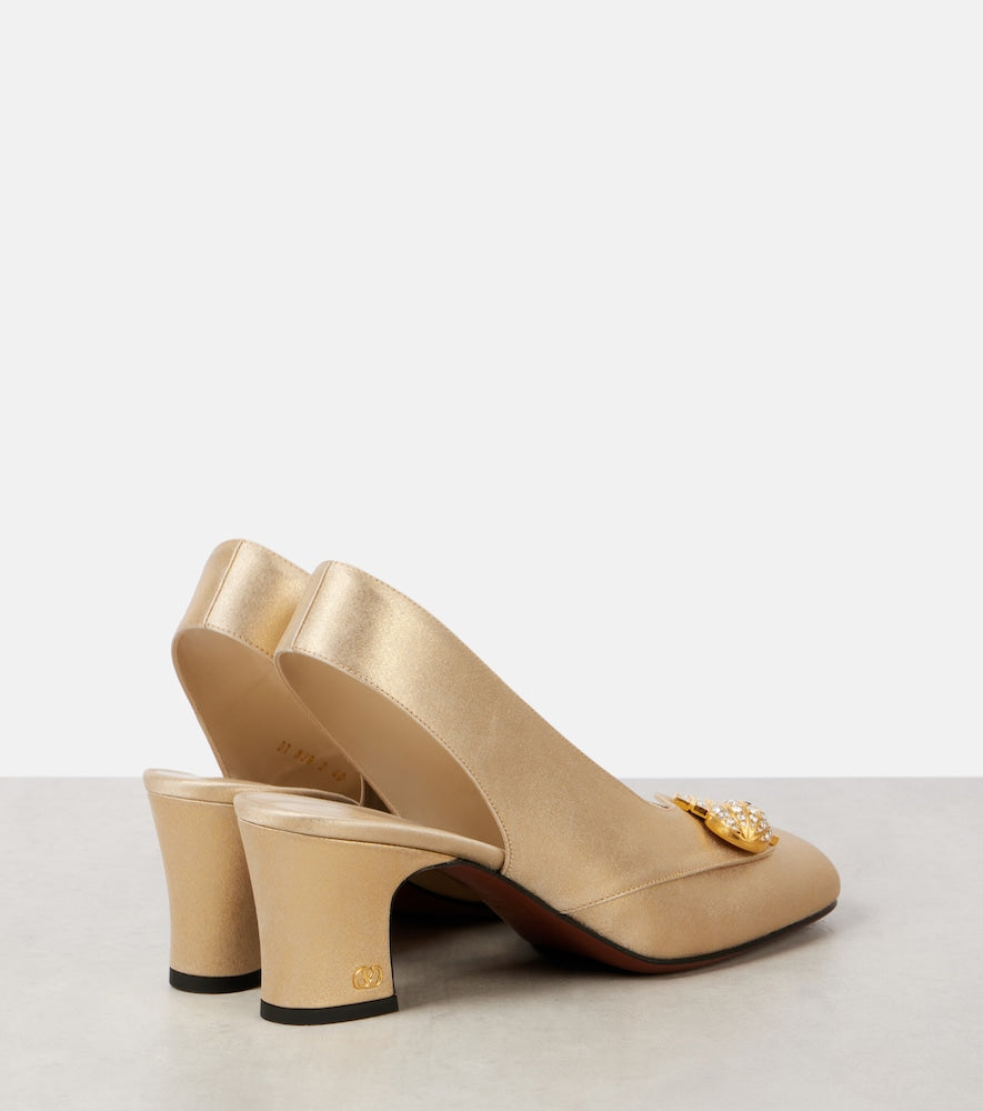 Valentino Garavani Adamantine embellished slingback pumps