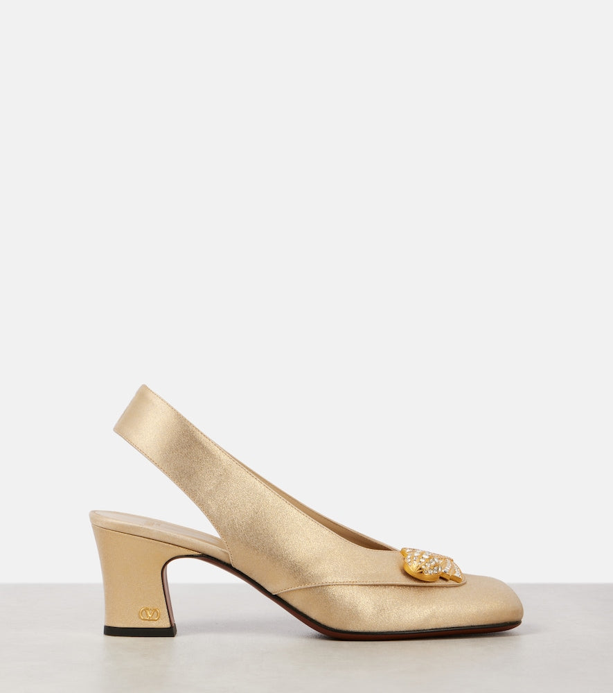 Valentino Garavani Adamantine embellished slingback pumps