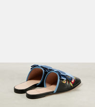 Valentino Garavani Beauregard embroidered leather slides