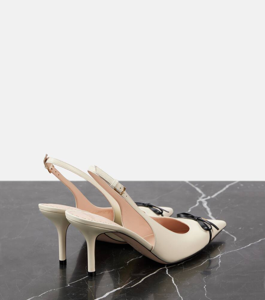 Valentino Garavani Bepointy 80 leather slingback pumps