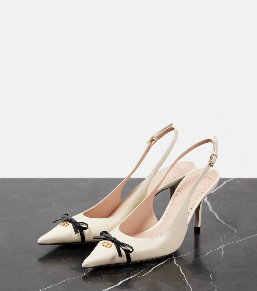 Valentino Garavani Bepointy 80 leather slingback pumps