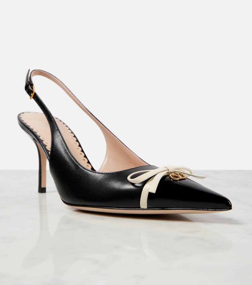 Valentino Garavani Bepointy 80 leather slingback pumps
