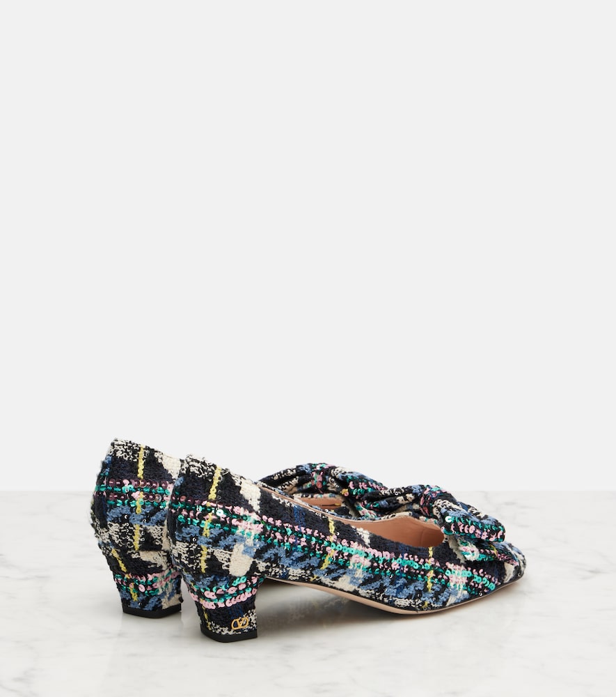 Valentino Garavani Bowow 45 bow-detail tweed pumps
