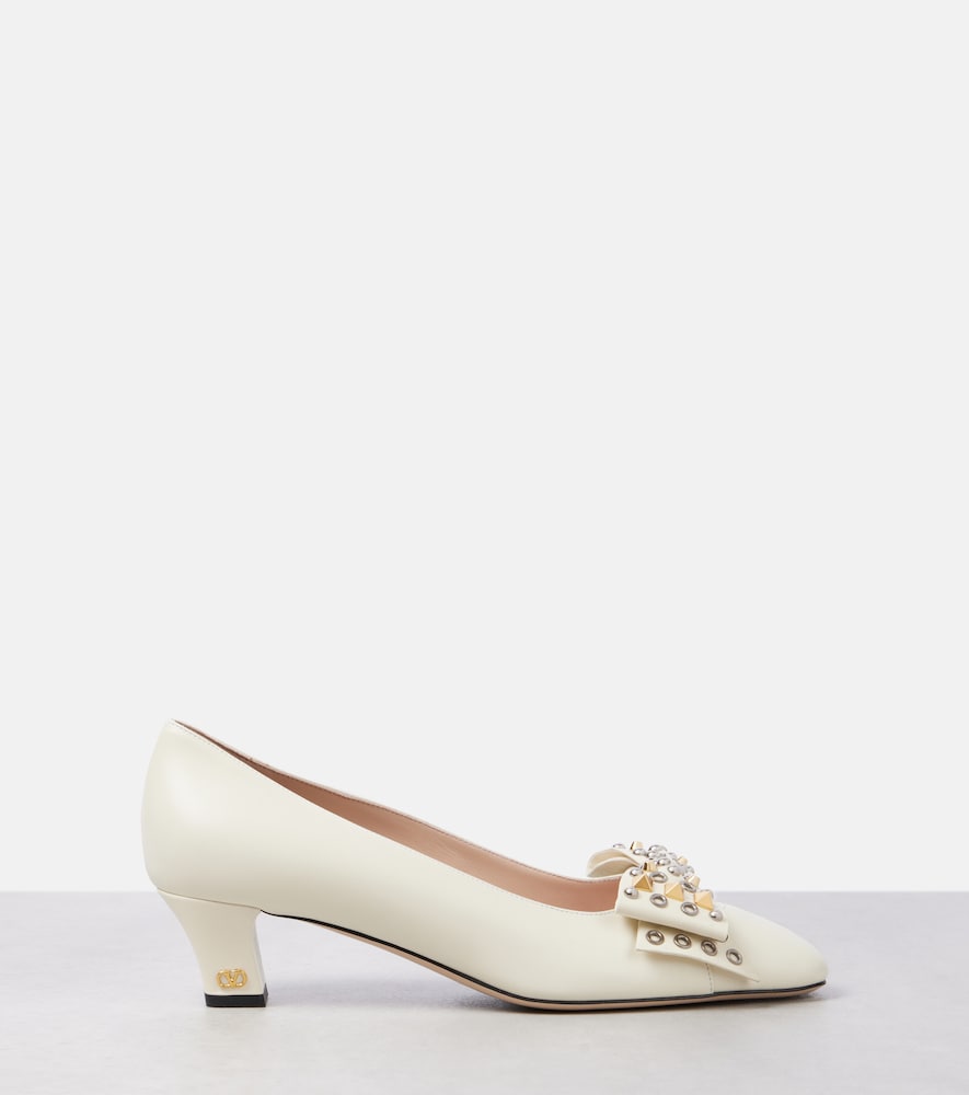 Valentino Garavani Bowow 45 studded leather pumps