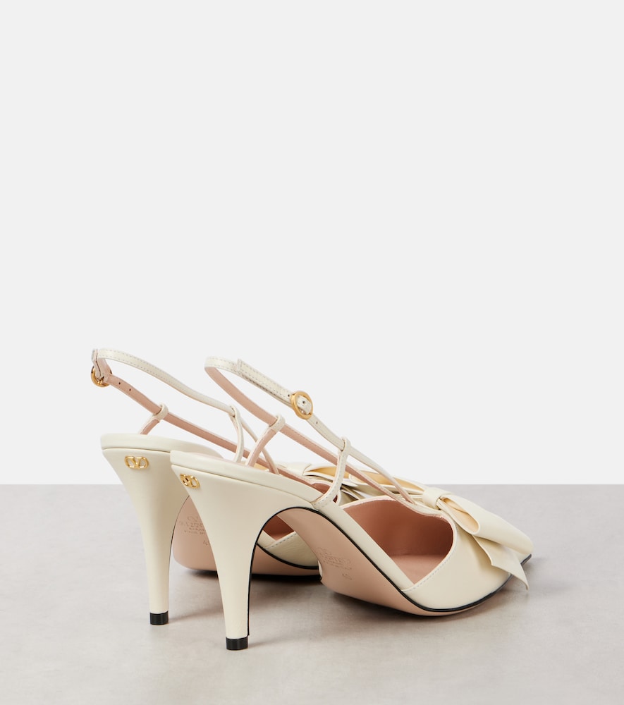 Valentino Garavani Bowow 85 leather slingback pumps